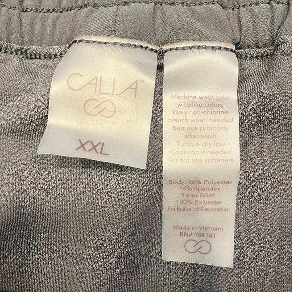 Calia Run Collection Mid-Rise Infinity Short Women XXL 3" Inseam Relaxed Gray - Picture 3 of 10